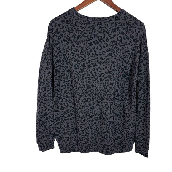 Athleta Pure Luxe Leopard Sweatshirt Top Spring Night Women's Small #502398 - Picture 5 of 8